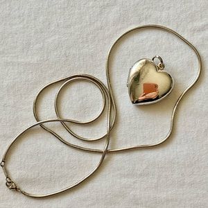 Tiffany & Co. Large Heart Locket and chain
